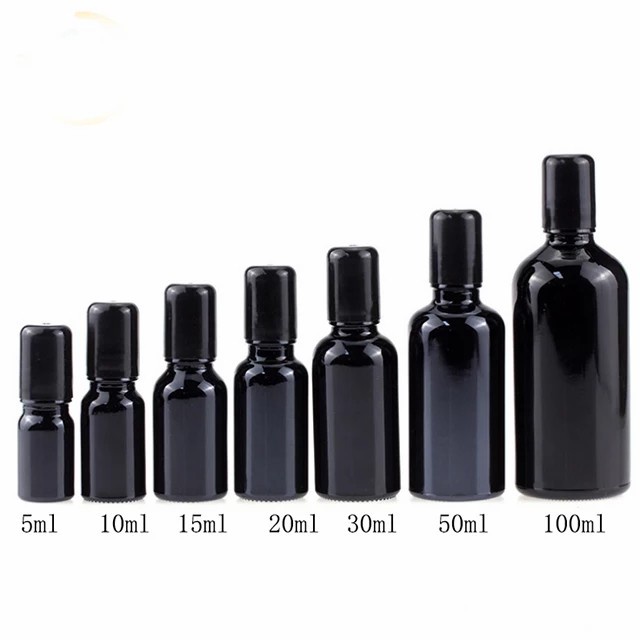 Botol Roll On Kaca Hitam Volume 5ml, 10ml, 15ml, 20ml,30ml,50ml,100 ml -72n