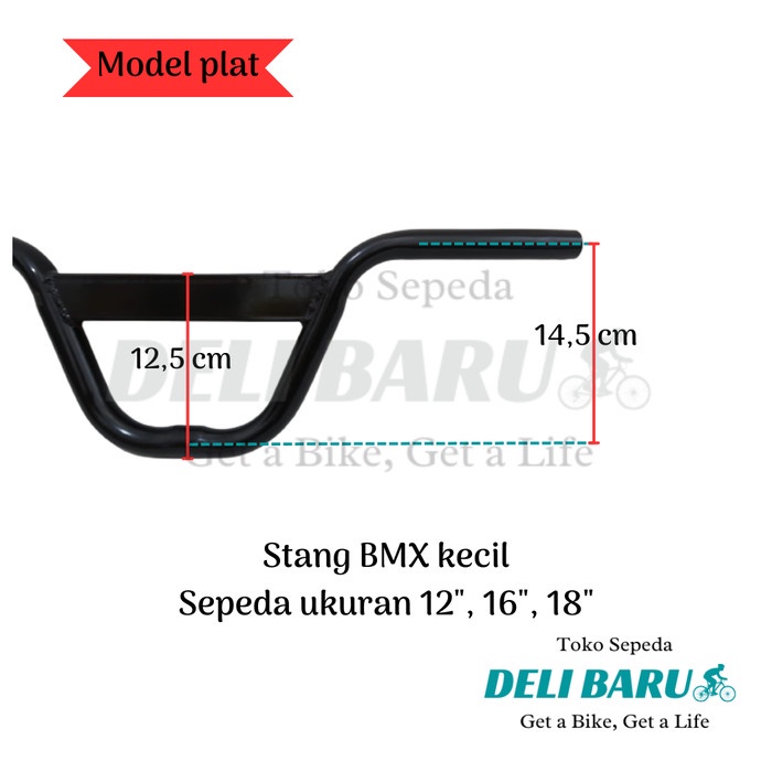 Stang Bmx Diamater 22.2 Mm Sepeda Anak Ukuran 12, 16, 18 Best