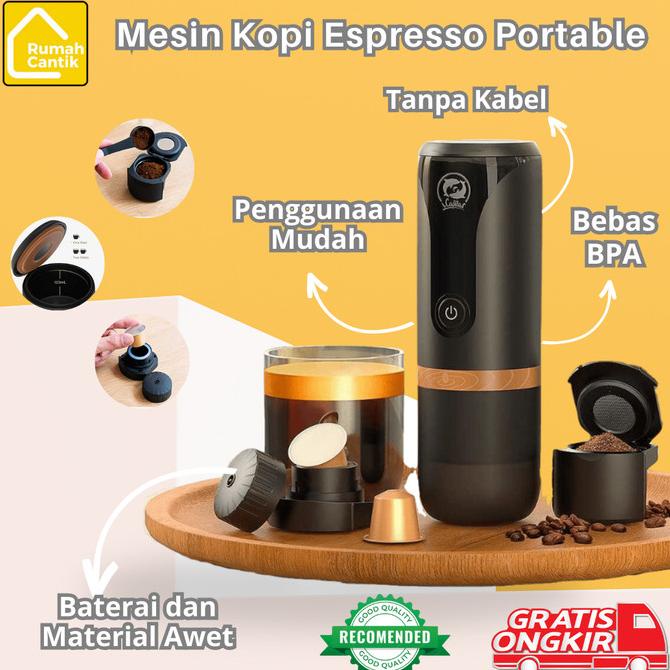 Mesin Kopi Espresso Portable Kapsul Roasting Travel Otomatis Mini Zuperrde