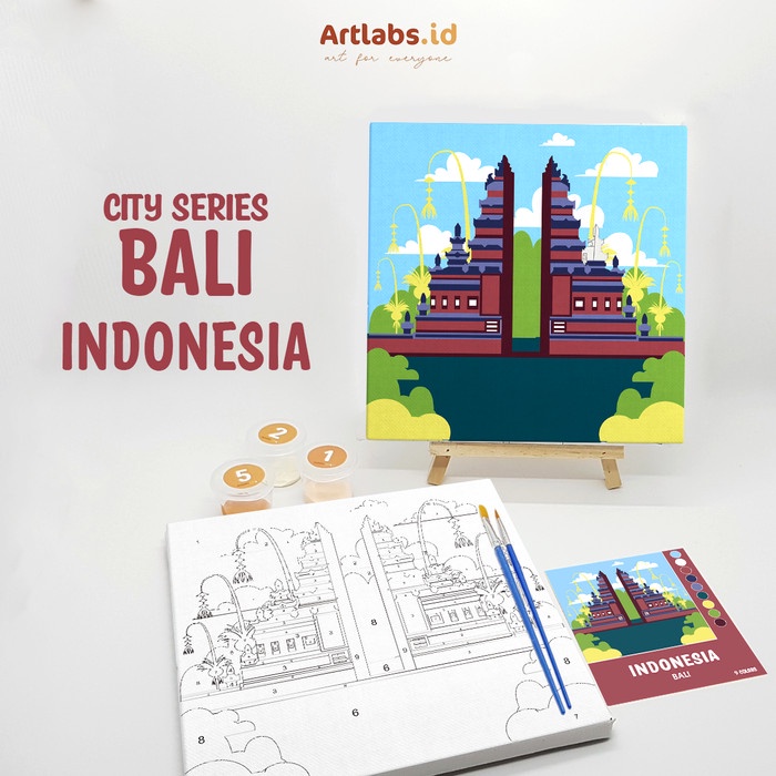 

Bali - Paint By Number 9 Color [City Series] Painting Kit