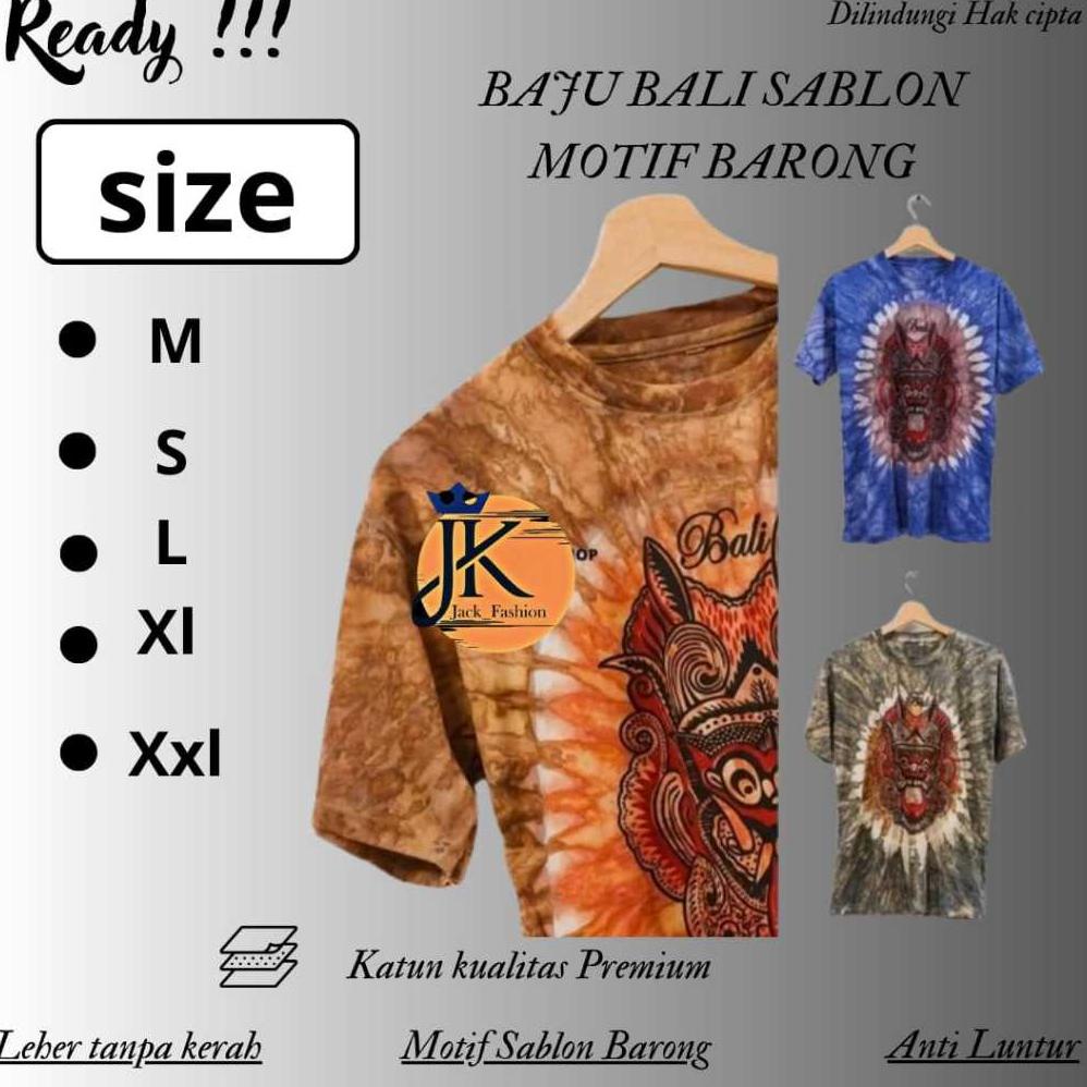 LARIS MNS KAOS KHAS BALI/ KAOS BALI MURAH/ KAOS BARONG BALI/ KAOS BATIK 30S 2pen