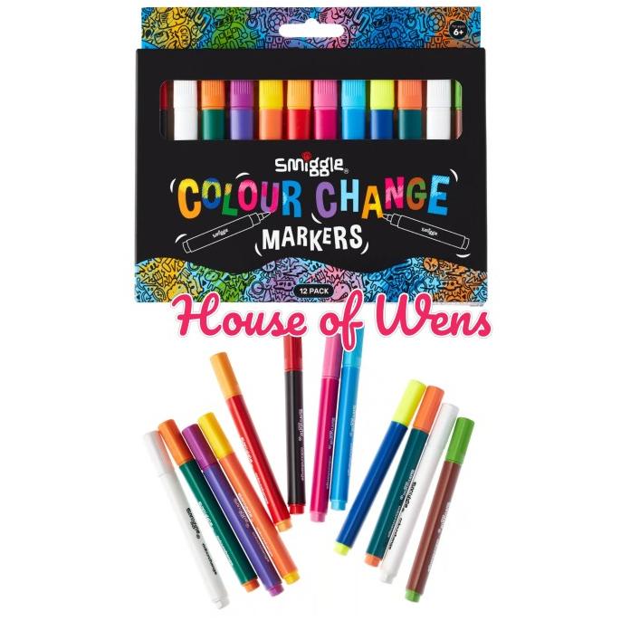 

Smiggle Colour Change Markers X12 Original - Spidol Smiggle Original