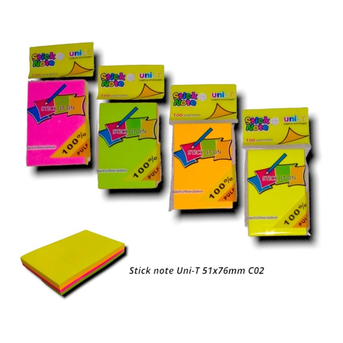

Gratis Ongkir Sticky Notes Color Memo Tempel Warna 50 X 76 Mm Isi 100'S
