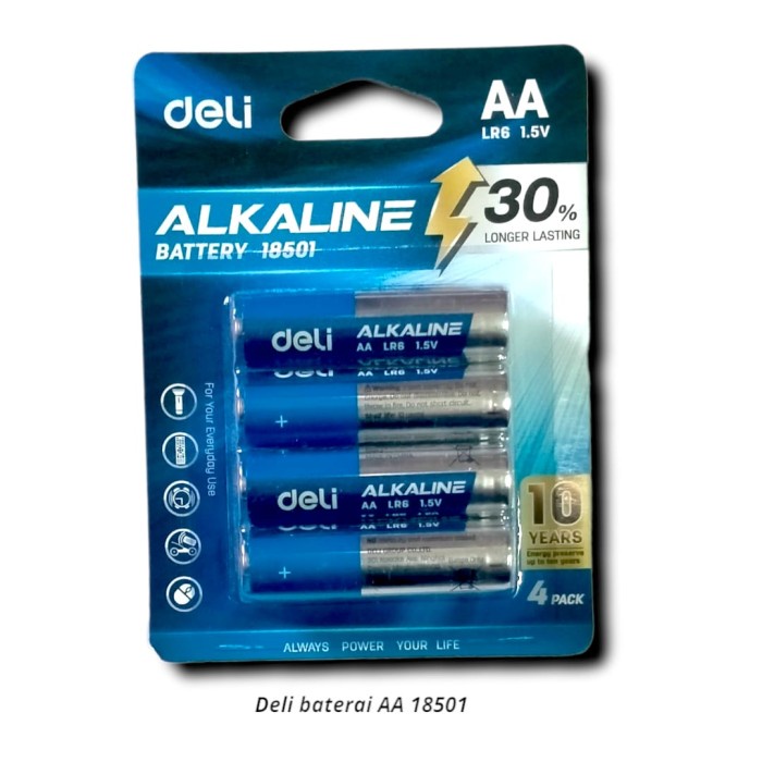 

Gratis Ongkir Baterai Alkaline Deli Aa Besar Set Isi 4 Battery 18501