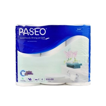 

Gratis Ongkir Tisu Kamar Mandi Toilet Gulung Paseo Bathroom Tissue Isi 6 Roll @300'S