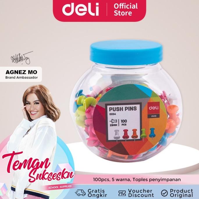 

TERLARIS DELI PAKU PAYUNG PUSH PIN 23 MM WARNA E0054 1 BOTOL=100 PCS ATK KANTOR