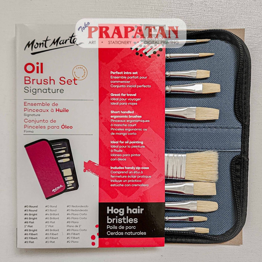

Kuas Lukis Mont Marte Oil Bristle 0031_V02 Paint Brush Set