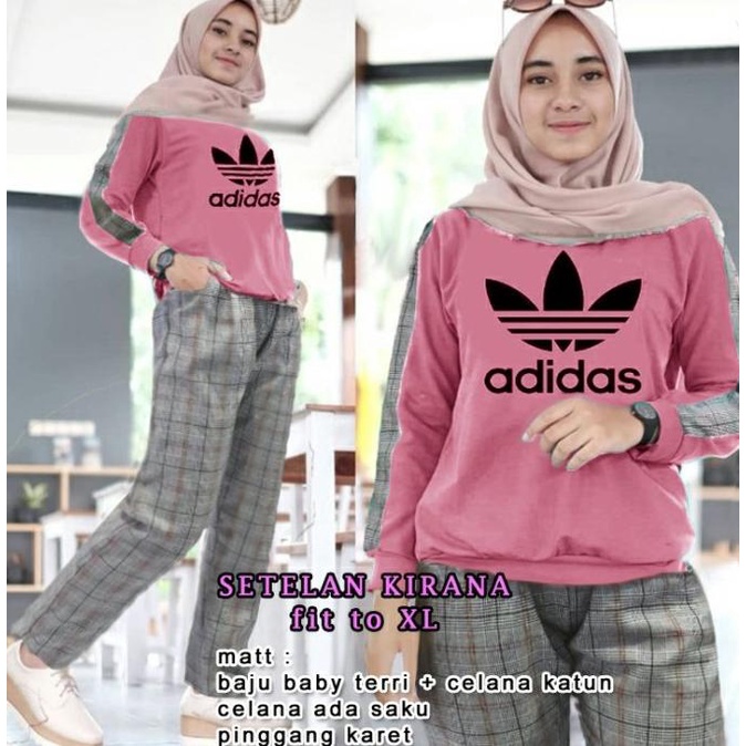 Kirana Baju Setelan Olahraga Senam/Stelan Olahraga Senam Jumbo