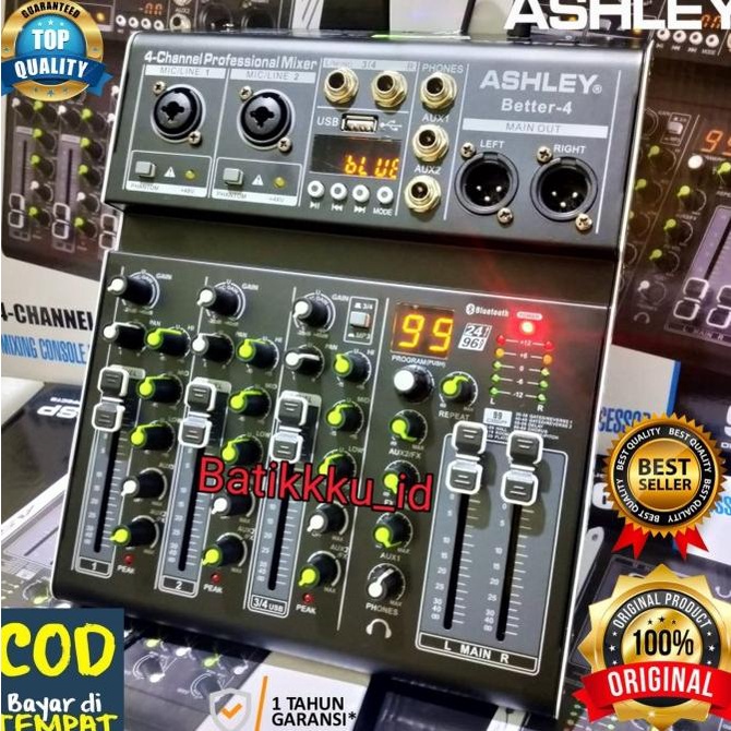 Mixer Ashley Better 4 Better4 Original 4Ch New 99 Dsp Bluetooth Beter4 Premium