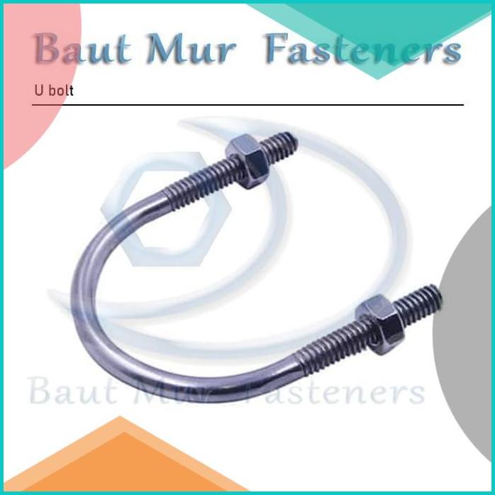 U Bolt Stainless 1/4 x 3/4 SUS304 SS304 16novz3 last stok