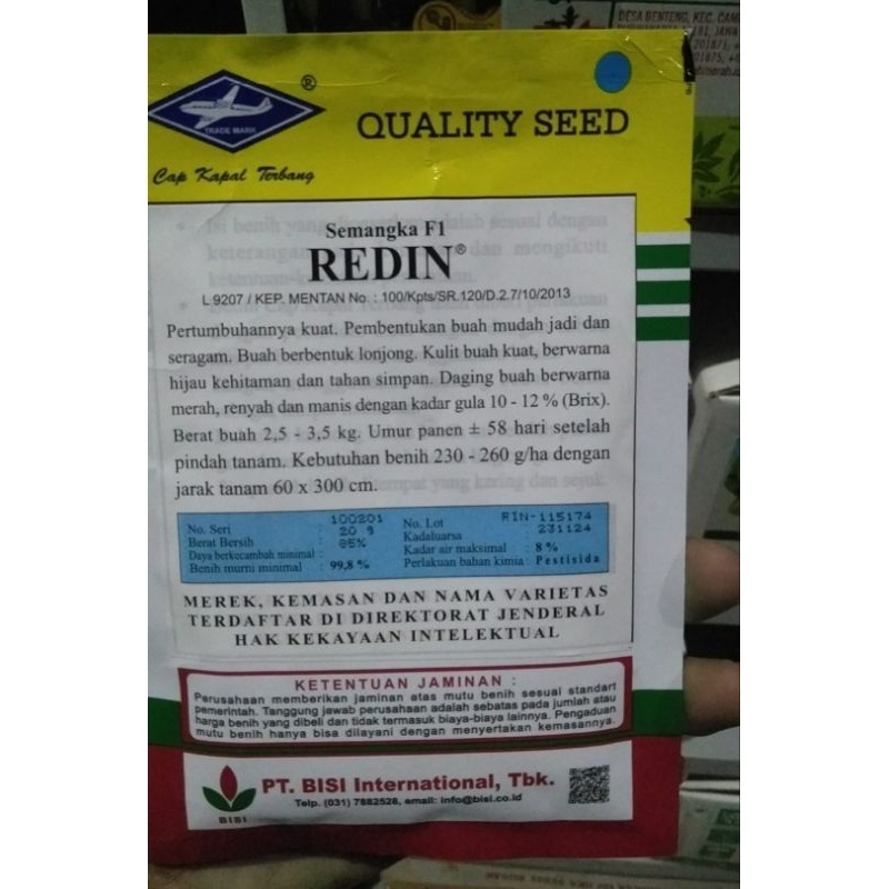 Redin F1 Benih Semangka Hibrida