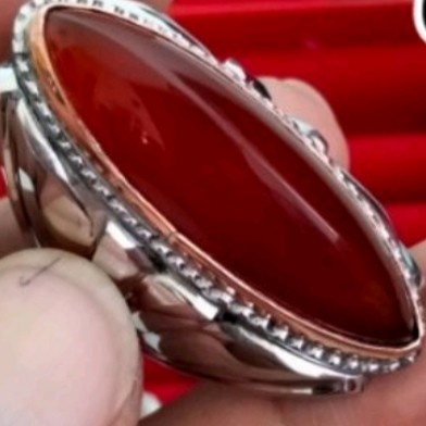 [Baru] Cincin Batu Pandan Nanas Merah Darah Asli Berkualitas