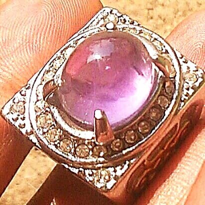 [Baru] Cincin Batu Mulia Kecubung Kalimantan Original Asli Alam Full Luster Terbaru