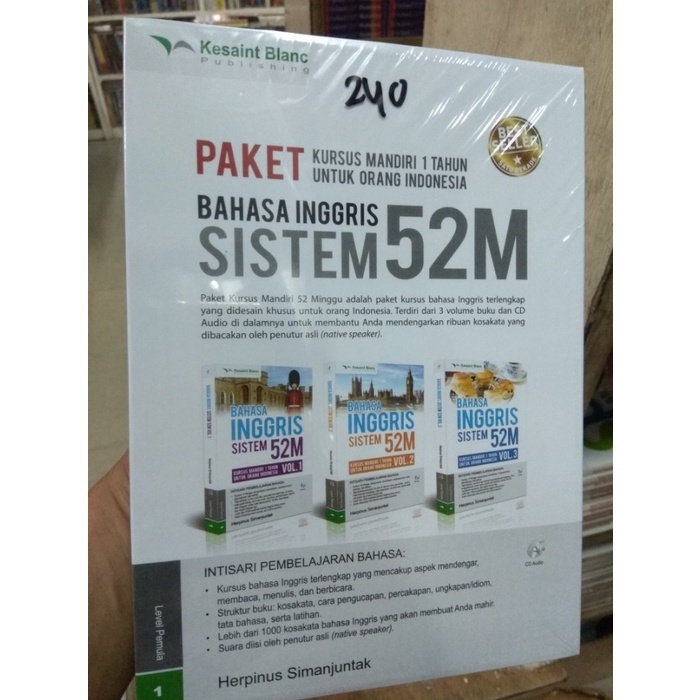 [COD] Paket Bahasa Inggris Sistem 52M Jilid 1Sampai 3 Cd Audio Terbatas