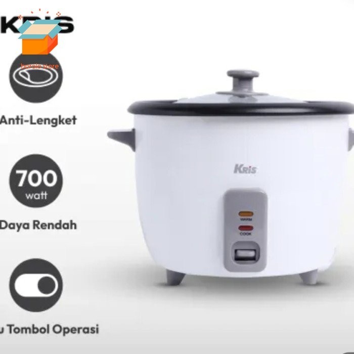 [New Ori] Rice Cooker 18L/Rice Cooker Manual Kris - Putih Terbatas