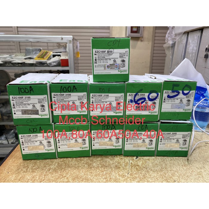 [New] Schneider Mccb Easypact Ezc 3Phase 80A 10Ka / Ezc100F3080 Terbaru
