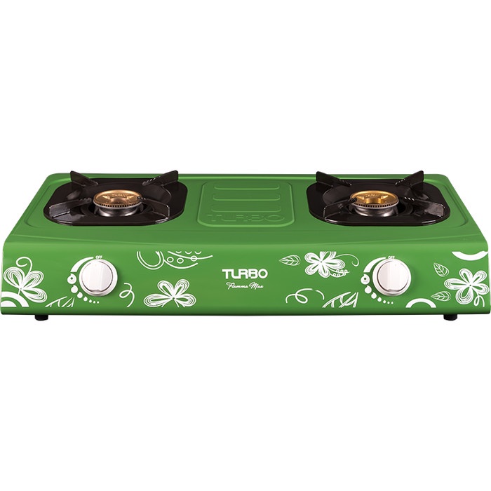 Turbo Kompor Gas 2 Tungku GS-2077 - Hijau ( housekeeping.id)