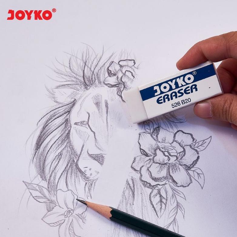 

Limited - Eraser / Penghapus Besar Joyko 526-B20 (Putih) / (1pak) ,,