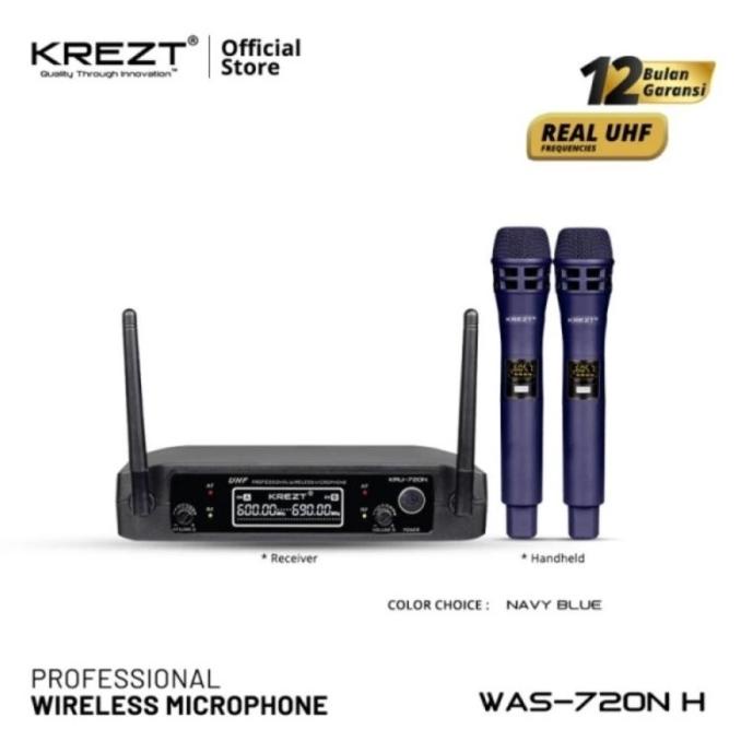 Mic Wireless Krezt Kru 720 / Microphone Wireless Krezt 720 (Original) Premium