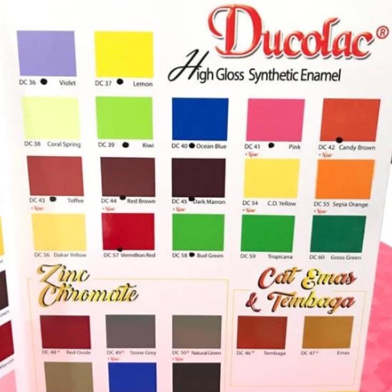 

Miliki - Ter Cat Minyak Kayu &Besi DUCOLAC High Gloss Synthetic Enamel UKURAN 1 Ltr Part #1 !!