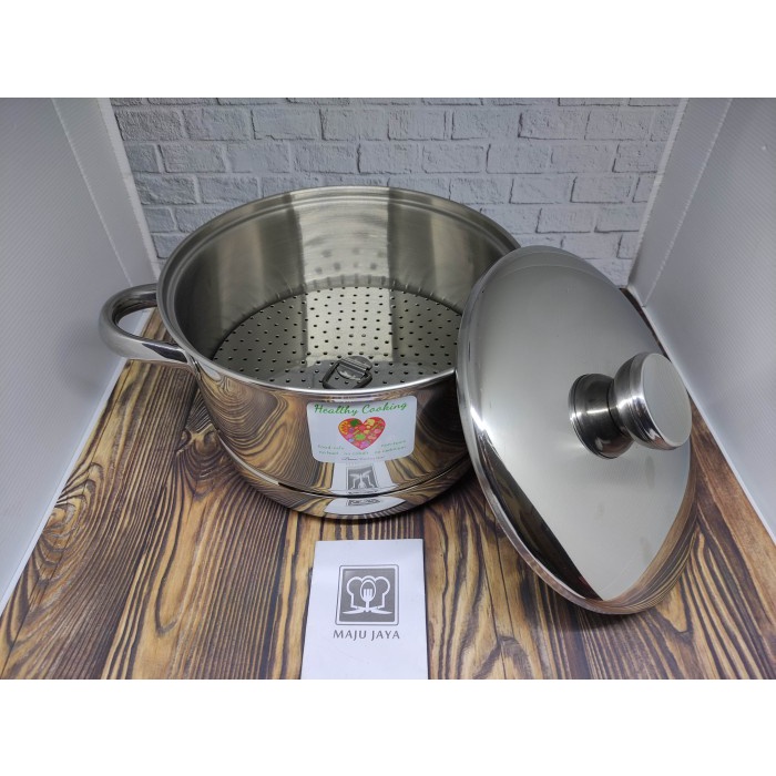 [Ori] Bima Panci Kukus Nasi Steamer Rice Cooker Dandang Stainless Steel 22Cm Berkualitas