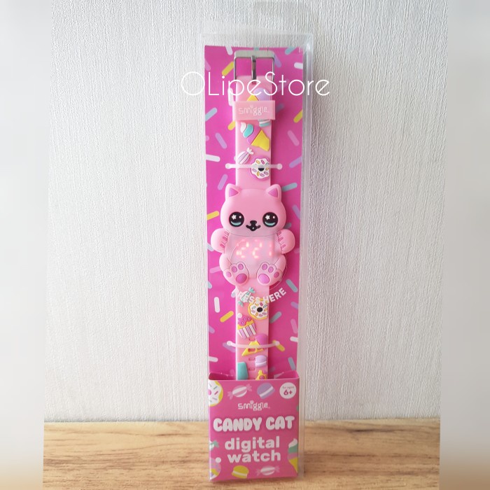 [Original] Smiggle - Character Digital Watch Jam Tangan Smiggle Cat Terbaru