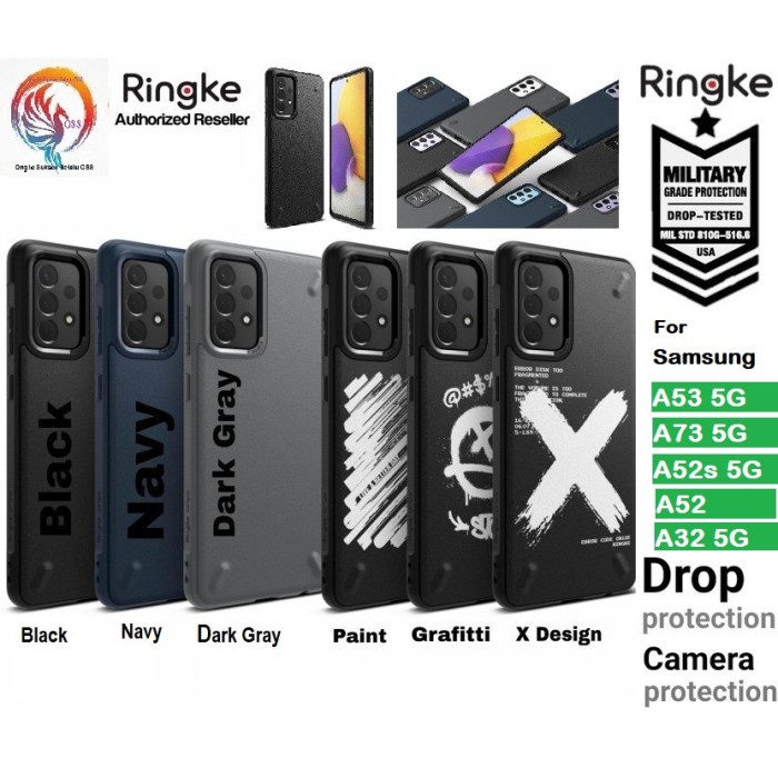 [Original] Case Samsung Galaxy A53 5G A73 A52S A52 A72 A32 A12 A02 Ringke Onyx So Berkualitas