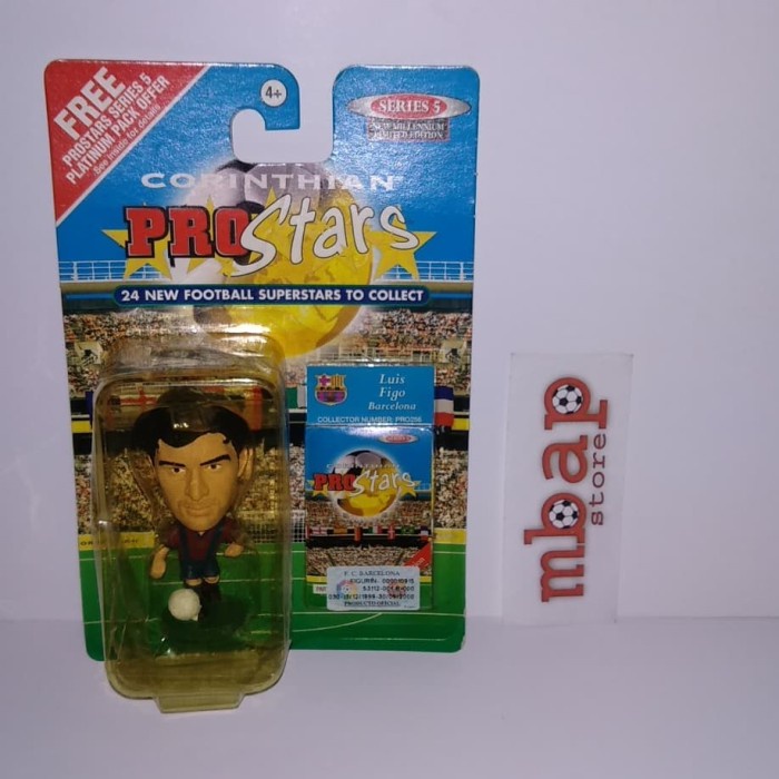 ✅Baru Luis Figo Barcelona Original Prostars Soccer Figure Bola Langka 2000 Terbatas