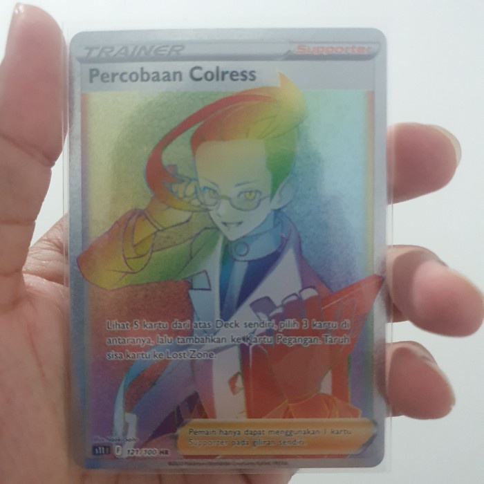 ✅COD Percobaan Colress Rainbow Hr S11 121/100 Pokemon Tcg Indonesia Berkualitas