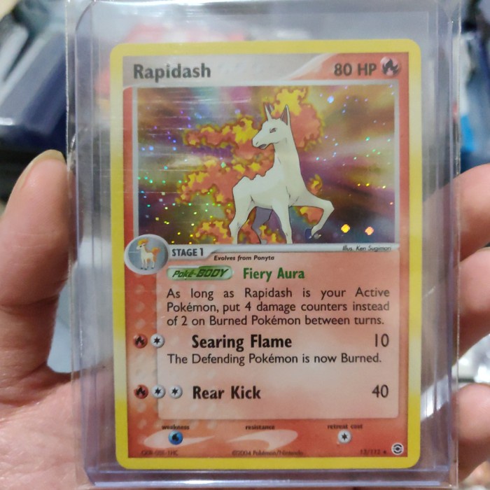 ✅COD Kartu Pokemon Tcg English Rapidash Holo Ex Fire Red Leaf Green Limited