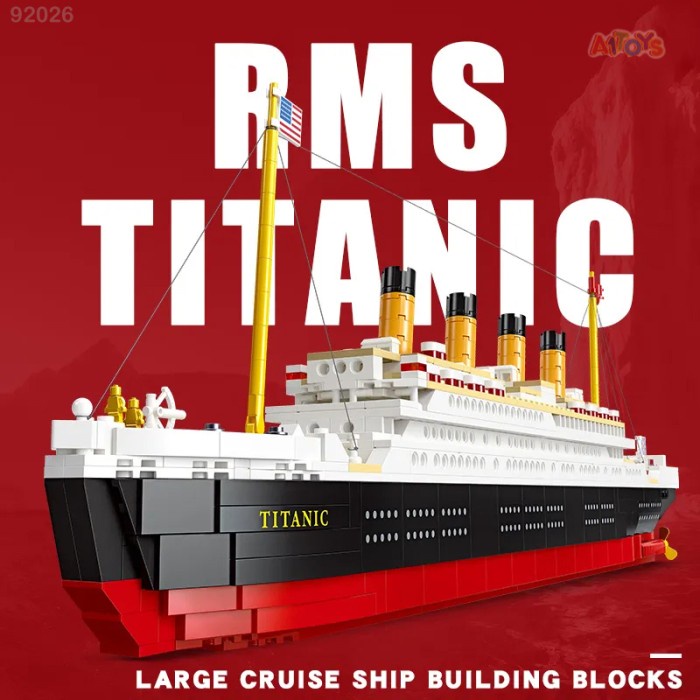 ✅COD Miniatur Kapal Rms Titanic Bricks Kapal Mainan Blocks Titanic Kapal Terbaru