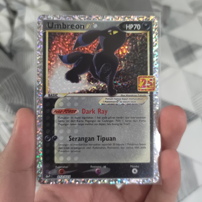 ✅COD Pokemon Tcg Indonesia 25Th Anniversary S8A Umbreon Gold Star Limited