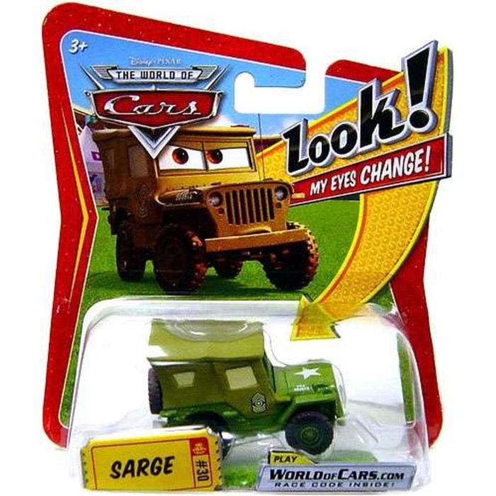 ✅COD Disney Pixar Cars Lenticular Eyes Sarge Diecast Terbatas