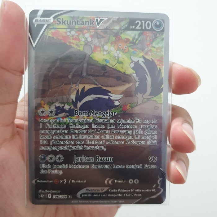 ✅COD Skuntank V Sr Aa Alternate Art S12 106/098 Pokemon Tcg Indonesia Terbatas