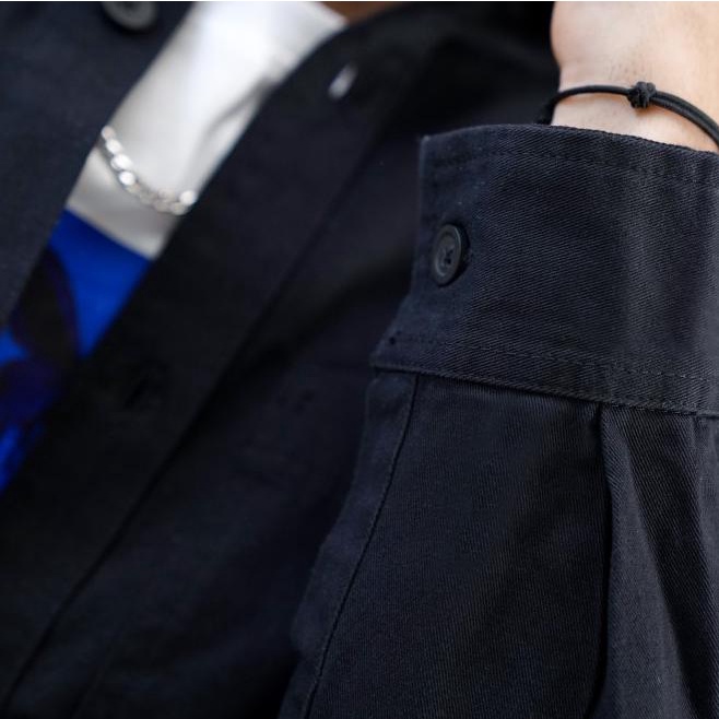 Celcius Kemeja Jacket (Shacket) Lin000389C Hitam