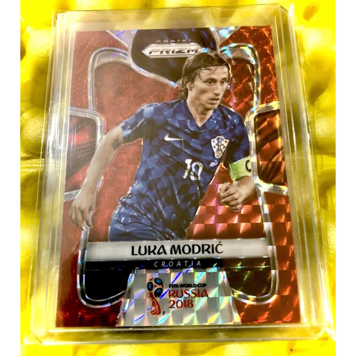 ✅COD Luka Modric Red Checkerboard Panini World Cup Prizm 2018 Limited