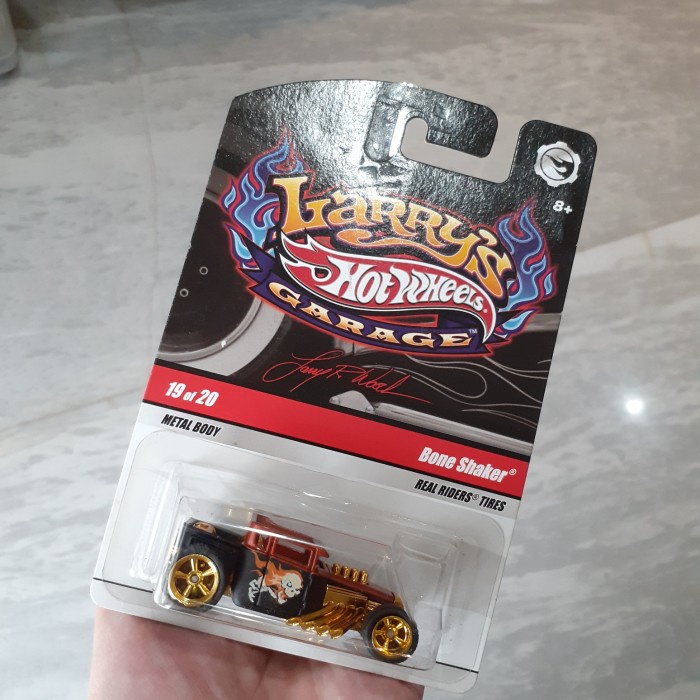 ✅COD Hotwheels Bone Shaker Larry'S Garage Hitam Coklat Moc Signed Terbaru