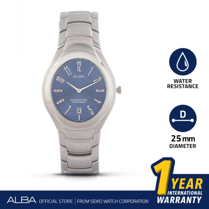 ✅New Ori Jam Tangan Wanita Alba Quartz Stainless Black Dial Avkc51 Original Terbaru