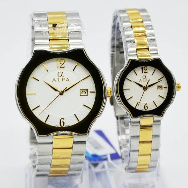 ✅New Ori Jam Tangan Couple Alfa R8114 Mgs/Lgs Harga Satuan Terbatas