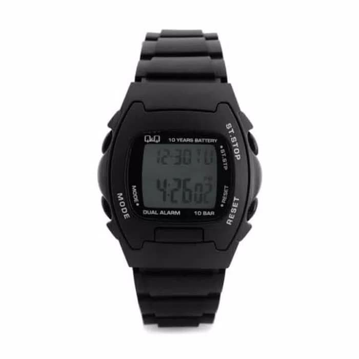 ✅New Ori Jam Tangan Pria/Wanita Digital Qq QQ Mac5P Karet Full Hitam Original Limited