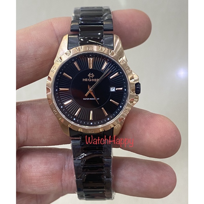 ✅New Ori Watchhappy Hegner 1688 Hw1688 Hw 1688 Ladies Black Rose Gold Original Berkualitas