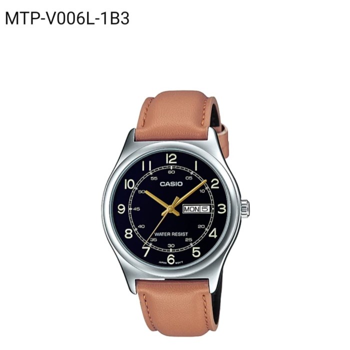 ✅New Ori Jam Tangan Pria Casio Original Mtp-V006L-1B3 Original 100 Terbaru