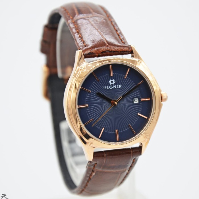 ✅New Ori Hegner 5048Lr / Hegner 5048 - Jam Tangan Wanita Original - Rose Blue Terbatas