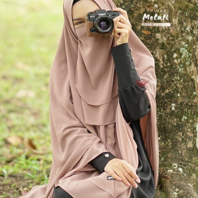 New Khimar Ceruti Syari Melati Ori Khumaira Free Cadar Terbaik