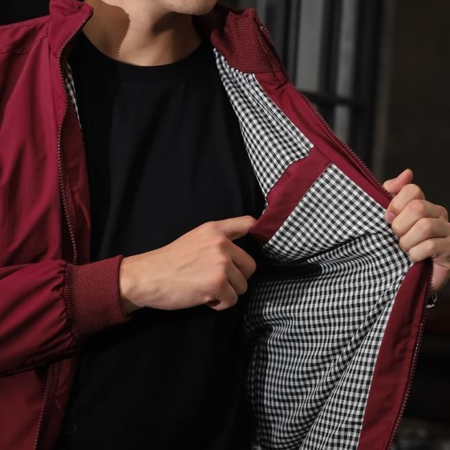 100% New Jaket Pria Mayer Libra Maroon Happy Shoping