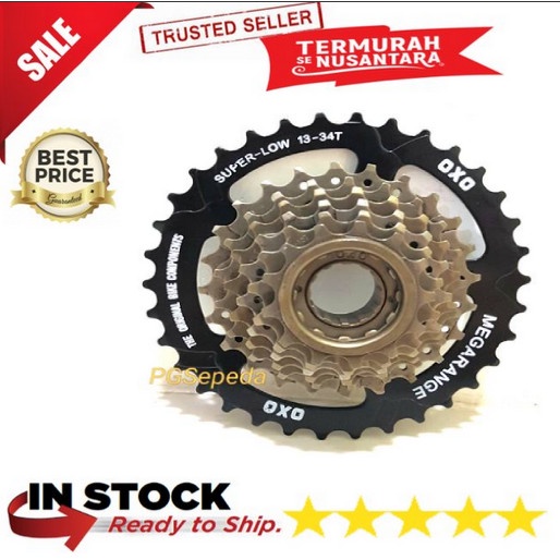 [Baru] Sproket Megarange 7 Speed Drat Oxo 13-34T Diskon