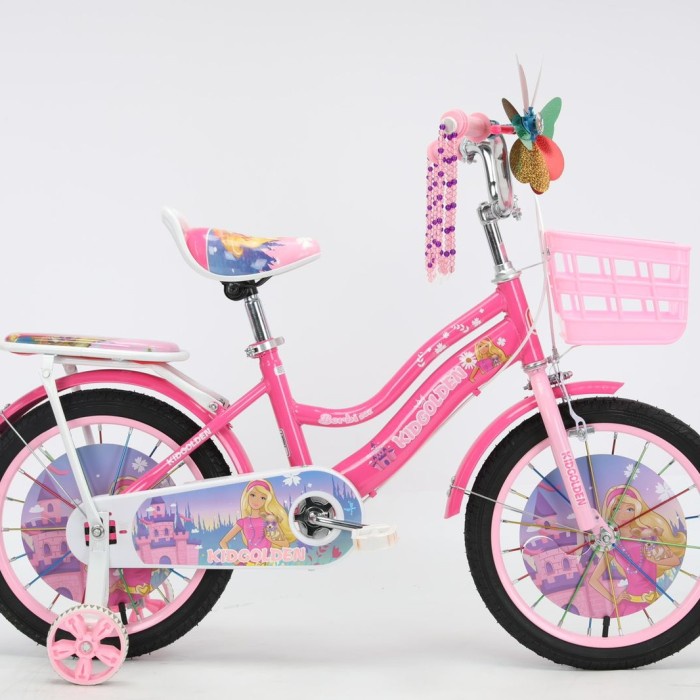✨Original Sepeda Mini Anak 16 Inch Kidgolden Berbi Terbaru Limited