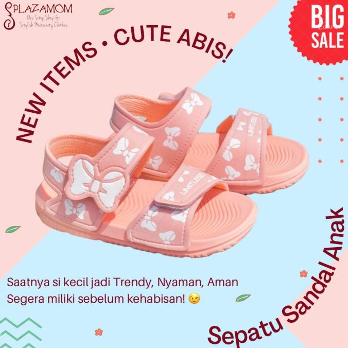 Sepatu Sandal EVA karet ANAK Perempuan Cewe Kid Sendal Motif Kupu