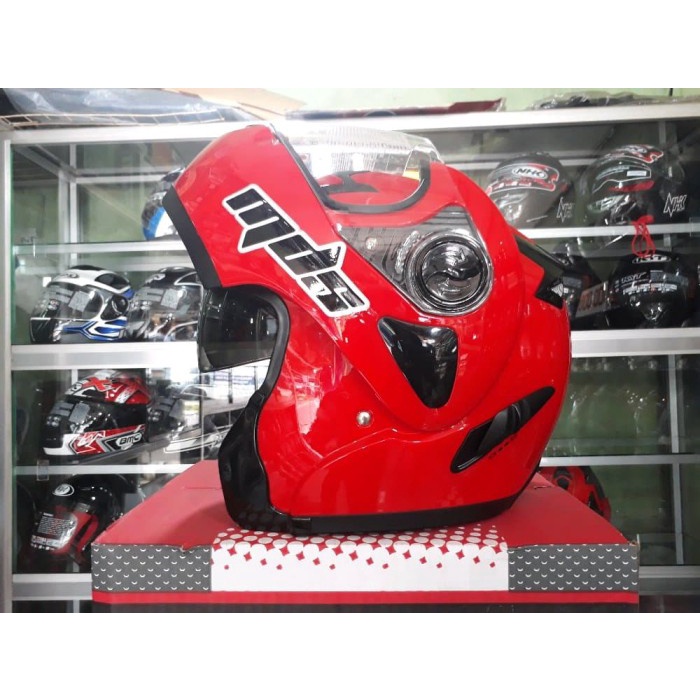 ✨Termurah Helm Mds Pro Rider Merah Cabe Prorider Flip Up Red Ferarri Modular Terbaru