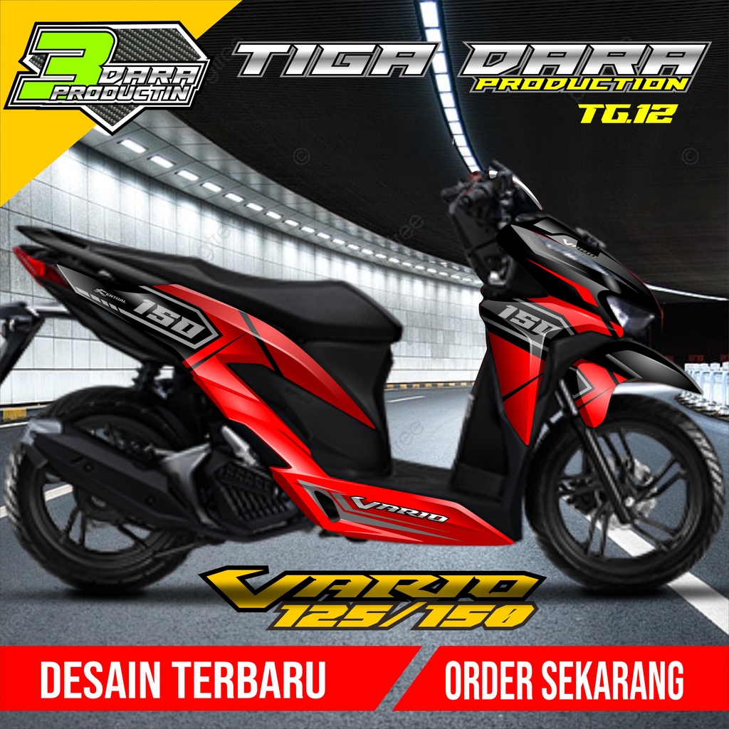 Decal Sticker Vario 125 150 New Dekal Vario 125 150 Baru Full body 2018 2019 2020 2021 2022 Kode 12
